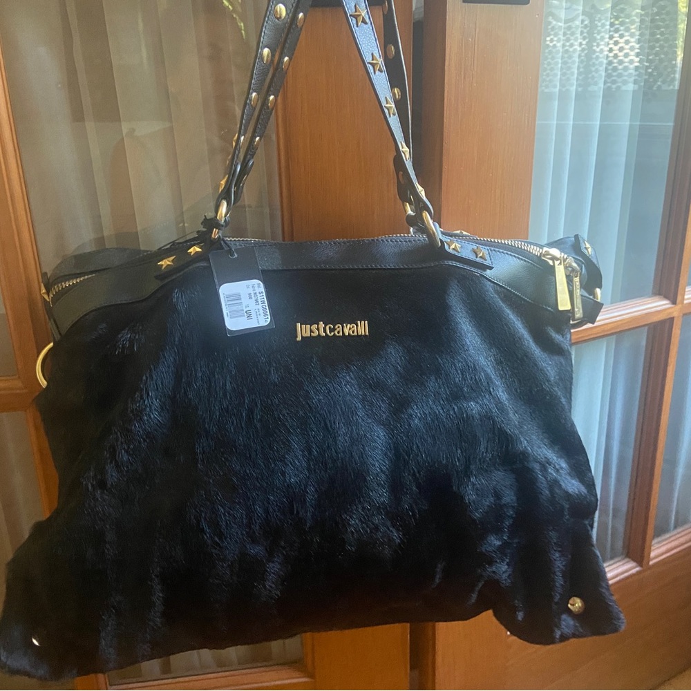 JUST CAVALLI calfskin handbag BRAND NEW. NEVER USED